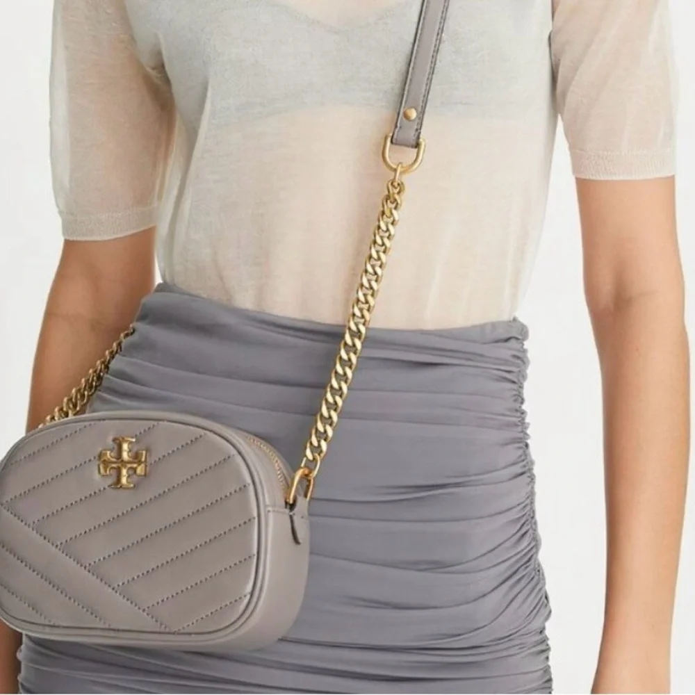 Tory Burch Quilted Camera Crossbody in Taupe - Picture 6 of 6